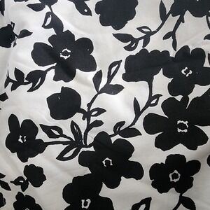 Set of 2 Kate Spade Tablecloths Black White Floral 100% Cotton 60" 104